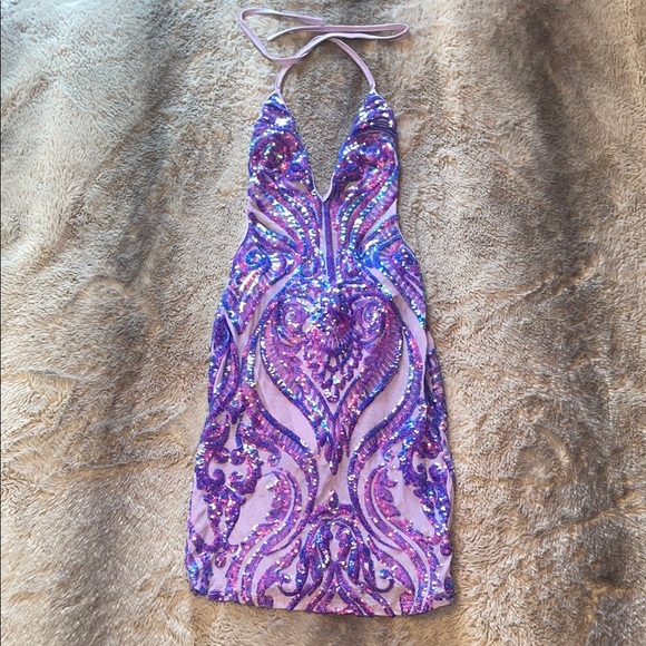 Fashion Nova Dresses & Skirts - FN “Stand Out Sequin Mini Dress” - Purple 💜